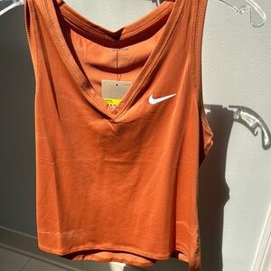 Nike Orange Crop Tank Top Relaxed Fit